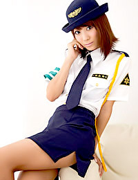Yuuko Shimizu is looking hot in her police costume today.