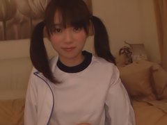 Young Asuka Hoshino sucks cock and enjoys it