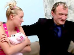 When the teacher saw Inga, she just drove him mad